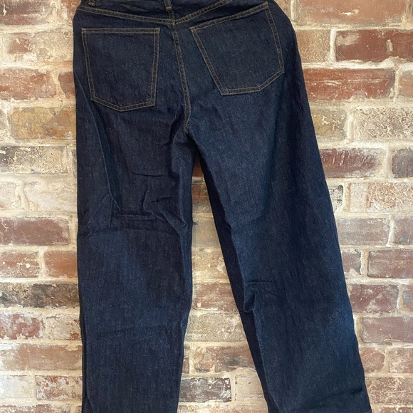 Uniqlo Dark Wash Wide Leg Denim Jeans - Picture 2 of 3